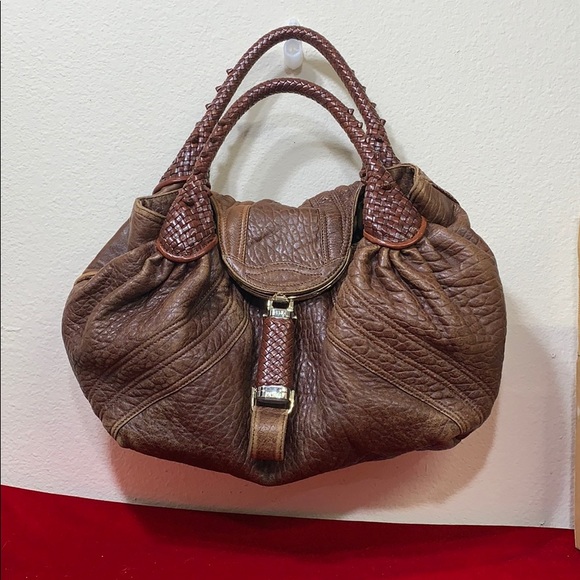 Fendi Handbags - Fendi spy it zucca Bag Browns Leather